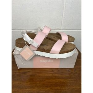 NIB Papillio Cameron Pop Platform Sandals Pastel‎ Pink Adjustable US M10 Narrow